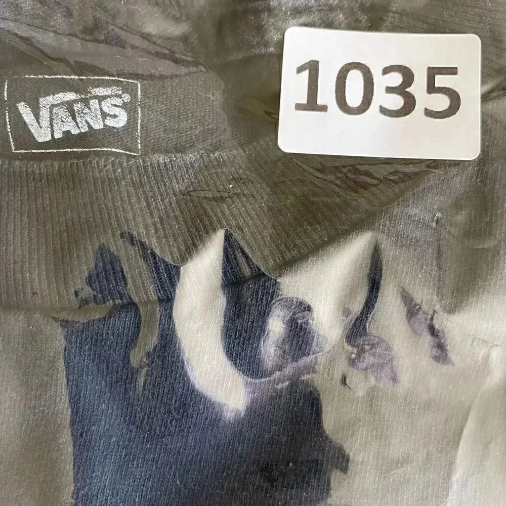 Vans Men Black Cotton Soft Lightweight Minimalist Classic T-Shirt SZ M # 1035 - Picture 11 of 12